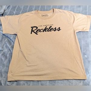 Young & Reckless beige boys shirt Sz: L